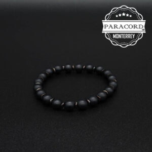 PULSERA ONIX CON SEPARADORES DE HEMATITA 8MM