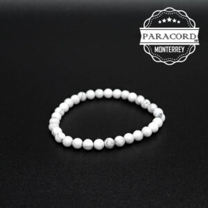 PULSERA TURQUESA BLANCA 6MM