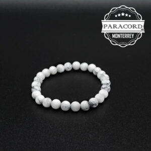 PULSERA TURQUESA BLANCA 8MM
